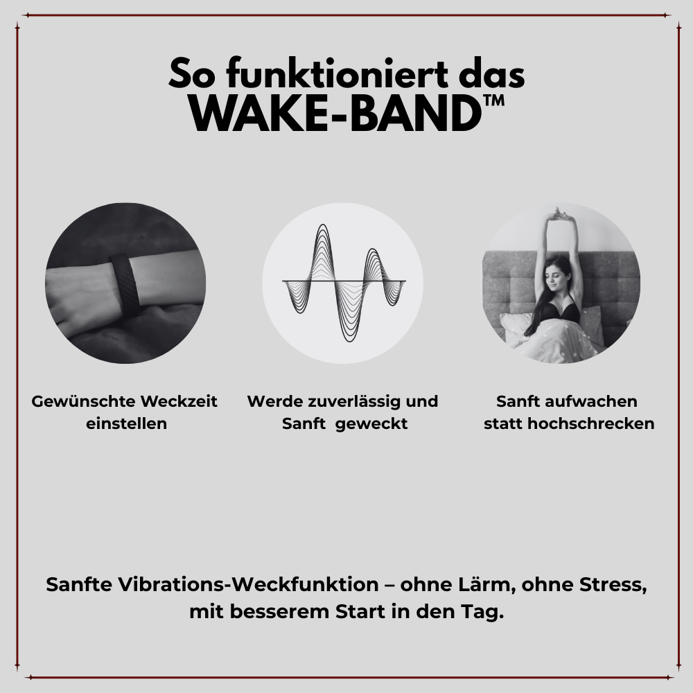 WAKE-BAND™ Vibrations-Wecker Armband mit digitaler Anzeige
