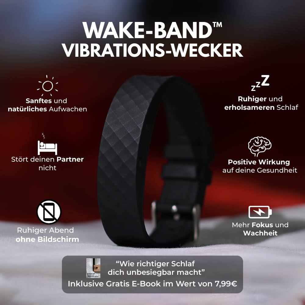 WAKE-BAND™ Vibrations-Wecker Armband mit digitaler Anzeige